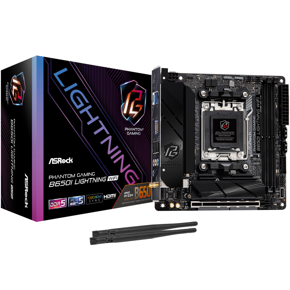 ASROCK PHANTOM GAMING B650I LIGHTNING WIFI AM5 DDR5 MINI ITX