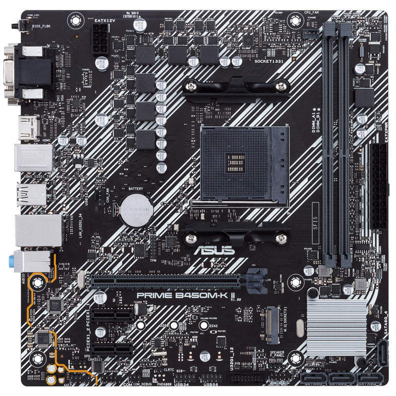 Asus B450 PRIME B450M-K II AM4 DDR4 Micro ATX