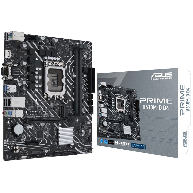 ASUS Prime H610M-D D4, Intel H610 Mainboard - Sockel 1700, DDR4