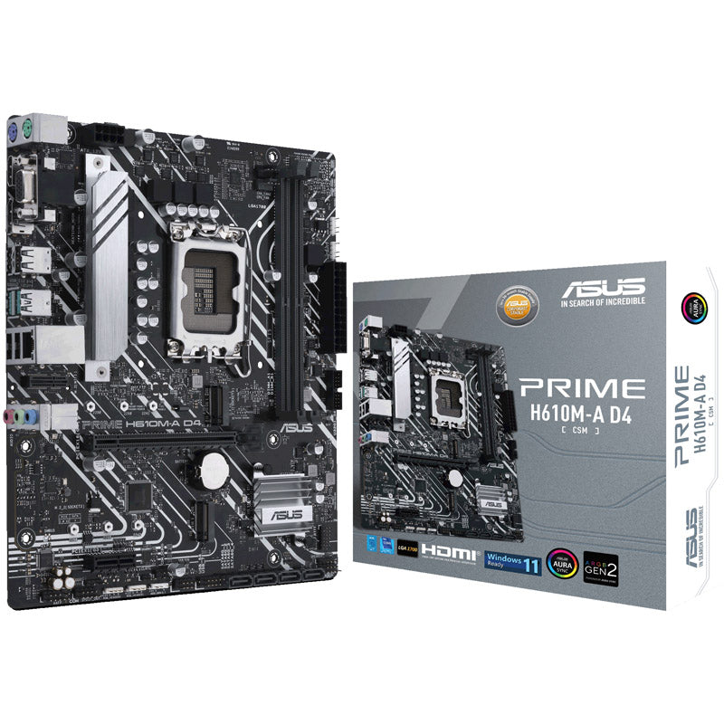 ASUS Prime H610M-A D4-CSM, Intel H610 Mainboard - Sockel 1700, DDR4