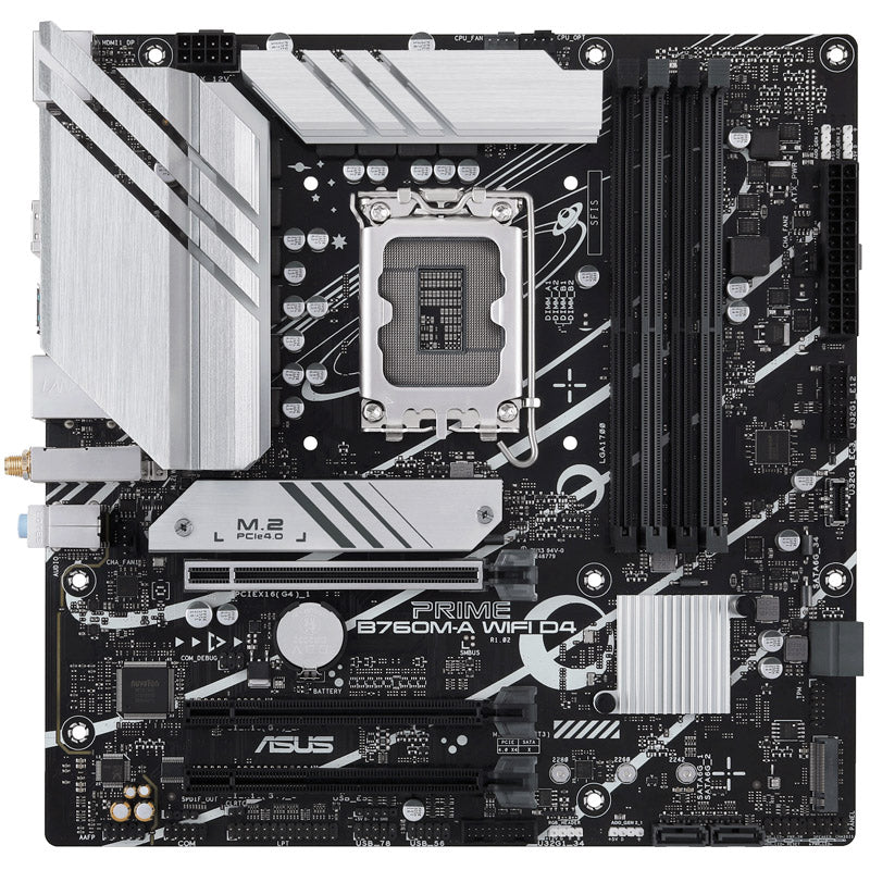 ASUS Prime B760M-A WiFi D4, Intel B760 Mainboard - Sockel 1700, DDR4
