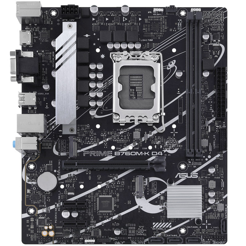 ASUS Prime B760M-K D4, Intel B760 Mainboard - Sockel 1700, DDR4