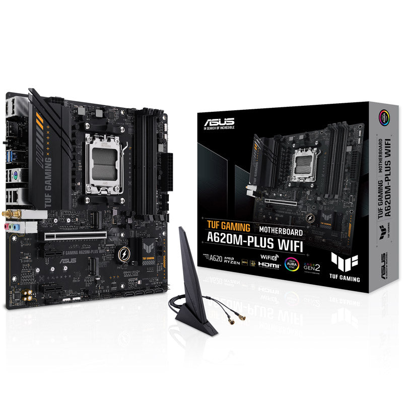 ASUS TUF Gaming A620M-Plus WiFi, AMD A620 Mainboard - Sockel AM5, DDR5