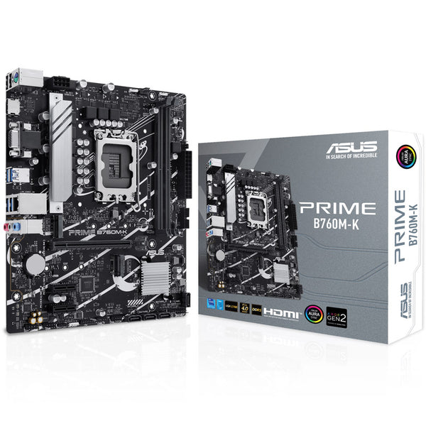 ASUS Prime B760M-K, Intel B760 Mainboard, Sockel 1700, DDR5