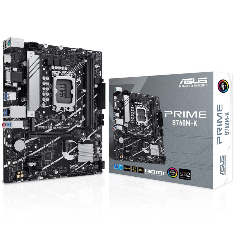 ASUS Prime B760M-K, Intel B760 Mainboard, Sockel 1700, DDR5