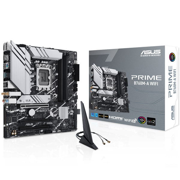 ASUS Prime B760M-A WIFI, Intel B760 Mainboard, Sockel 1700, DDR5