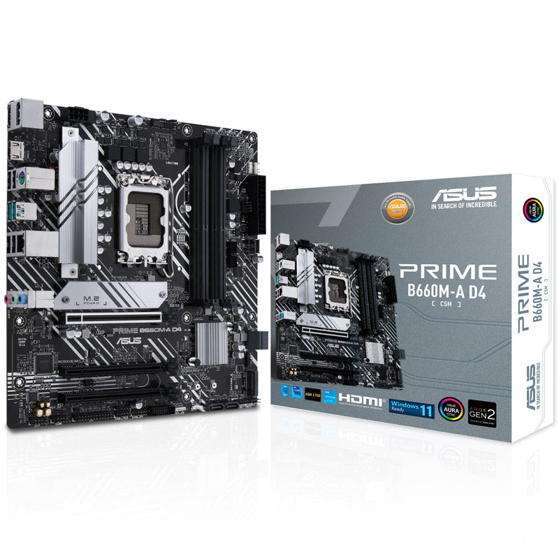 ASUS Prime B660M-A D4-CSM, Intel B660 Mainboard, Sockel LGA1700, DDR4