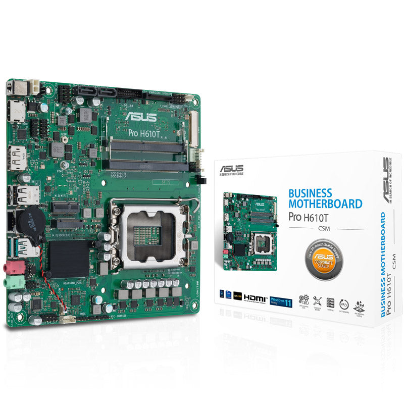 ASUS Pro H610T-CSM, Intel H610 Mainboard, Sockel LGA1700, DDR5