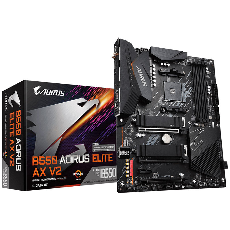 GIGABYTE B550 AORUS Elite AX V2, AMD B550 Mainboard - Sockel AM4