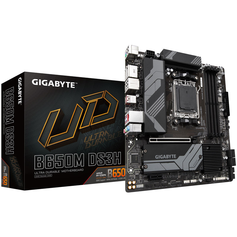 GIGABYTE B650M DS3H, AMD B650 Mainboard - Sockel AM5, DDR5