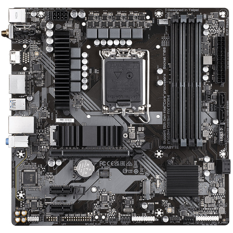 GIGABYTE B760M DS3H AX DDR4, Intel B760 Mainboard - Sockel 1700, DDR4