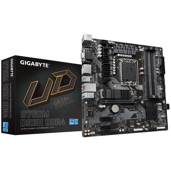 GIGABYTE B760M DS3H DDR4, Intel B760 Mainboard - Sockel 1700, DDR4