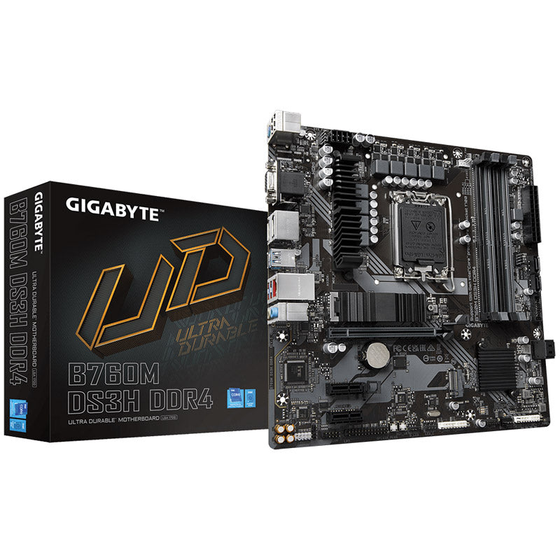 GIGABYTE B760M DS3H DDR4, Intel B760 Mainboard - Sockel 1700, DDR4