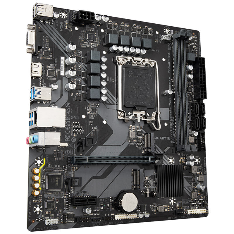 GIGABYTE B760M H DDR4, Intel B760 Mainboard, Sockel 1700, DDR4