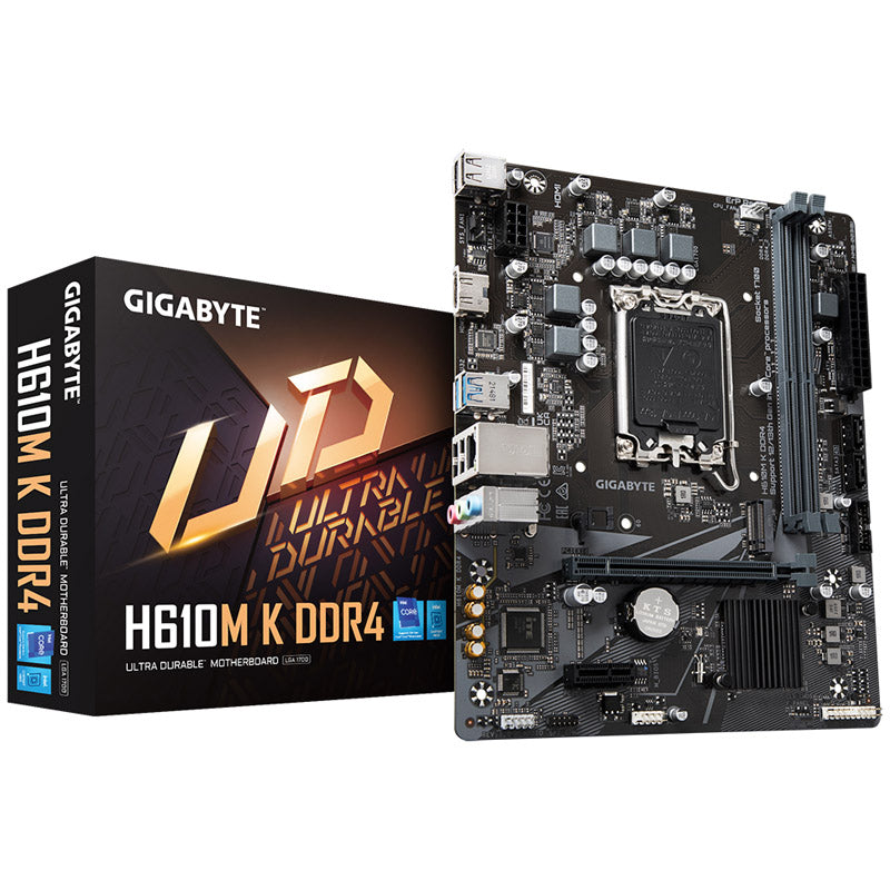 GIGABYTE H610M K DDR4, Intel H610 Mainboard - Sockel 1700, DDR4