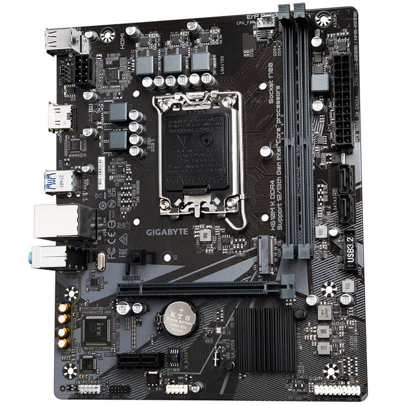 GIGABYTE H610M K DDR4, Intel H610 Mainboard - Sockel 1700, DDR4