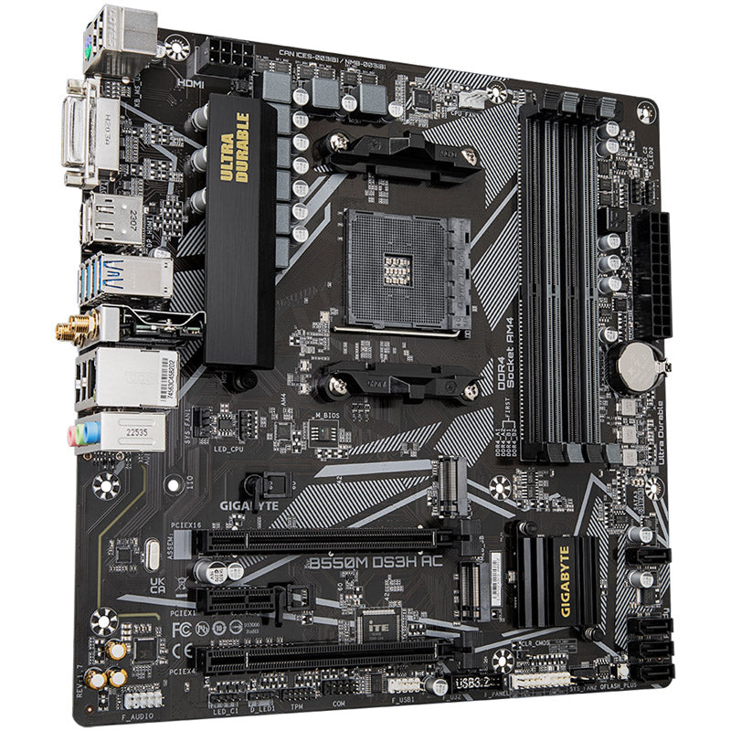 GIGABYTE B550M DS3H AC, AMD B550 Mainboard - Sockel AM4, DDR4