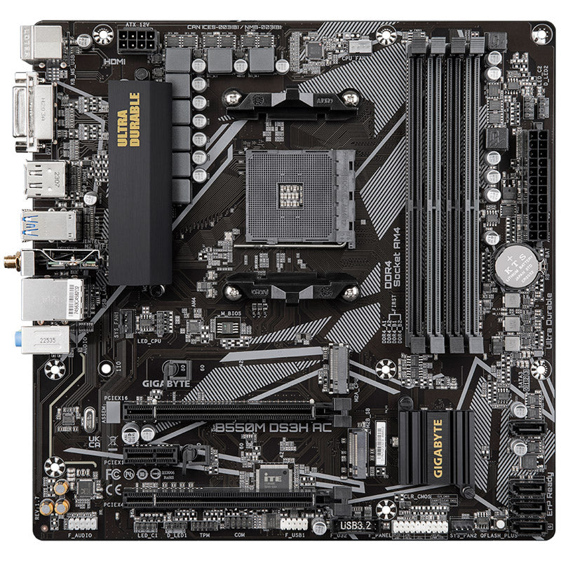 Gigabyte B550M DS3H AC DDR4 Micro ATX