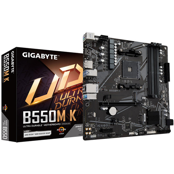 GIGABYTE B550M K, AMD B550 Mainboard - Sockel AM4, DDR4