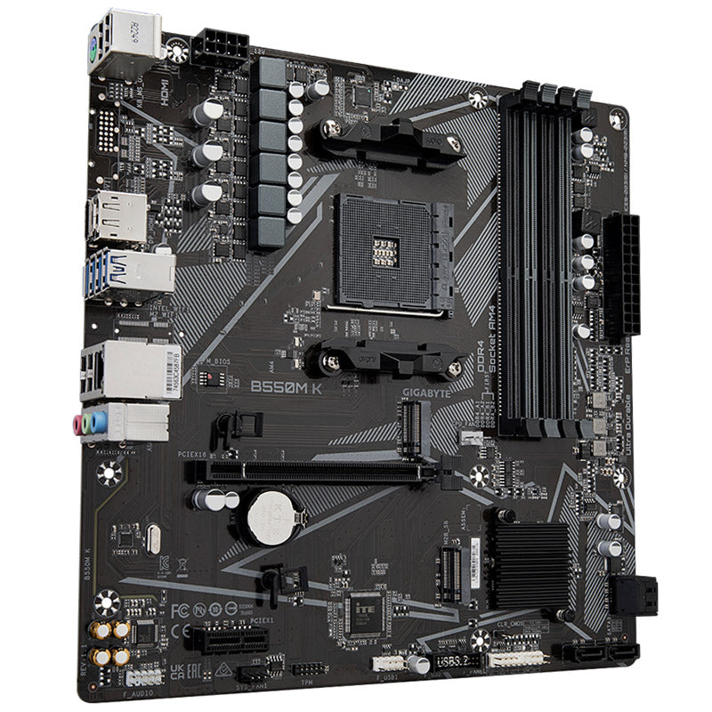 GIGABYTE B550M K, AMD B550 Mainboard - Sockel AM4, DDR4