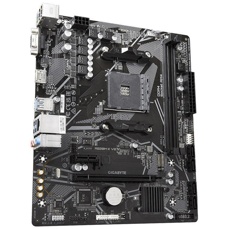 GIGABYTE A520M K V2, AMD A520 Mainboard, Sockel AM4, DDR4