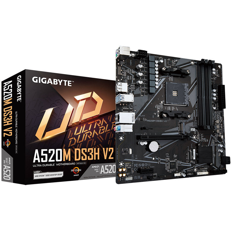 GIGABYTE A520M DS3H V2, AMD A520 Mainboard - Sockel AM4