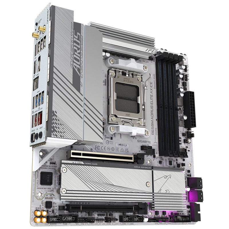 GIGABYTE B650M Aorus Elite AX ICE, AMD B650 Mainboard - Sockel AM5, DDR5