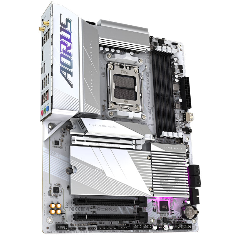 GIGABYTE B650E Aorus Elite X AX ICE, AMD B650E Mainboard - Sockel AM5, DDR5