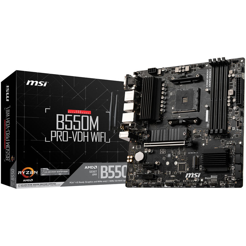 MSI B550M Pro-VDH WiFi, AMD B550 Mainboard - Sockel AM4