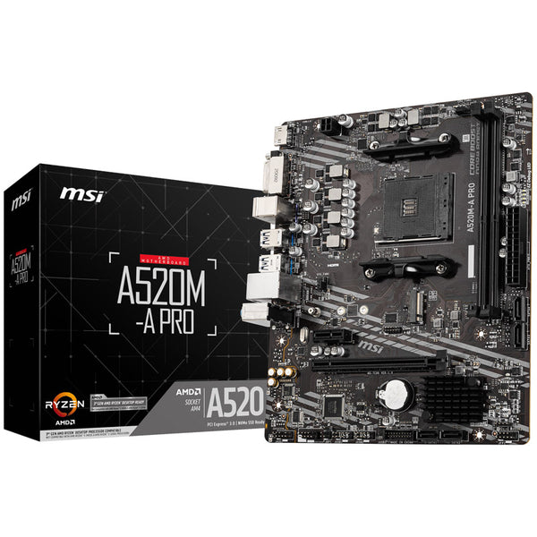 MSI A520M-A Pro, AMD A520 Mainboard - Sockel AM4