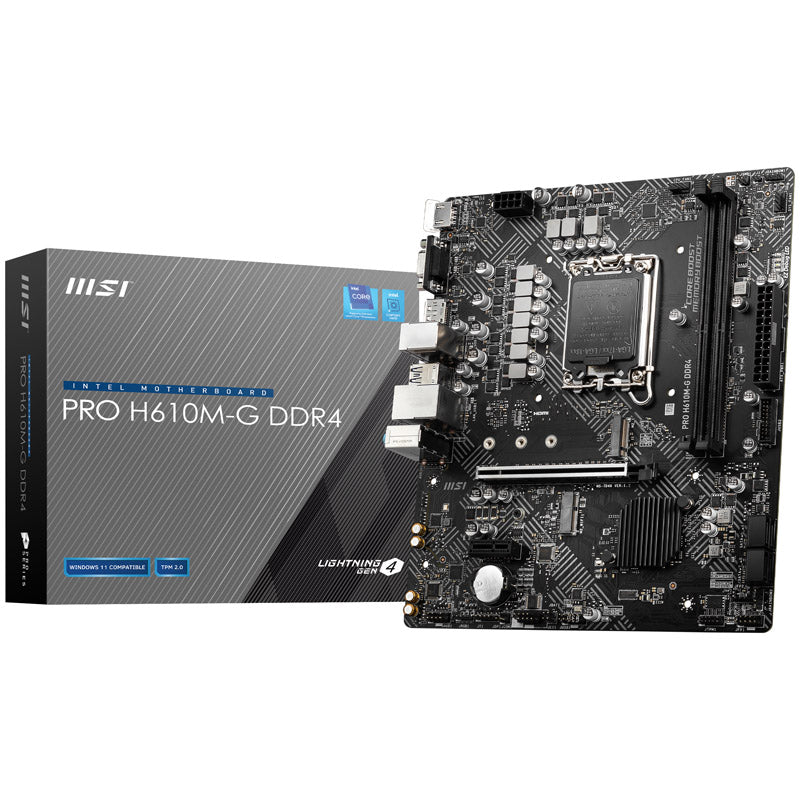 MSI H610 PRO H610M-G LGA1700 DDR4 Micro ATX