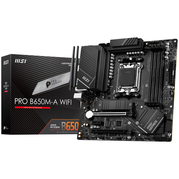 MSI Pro B650M-A WiFi, AMD B650 Mainboard - Sockel AM5, DDR5