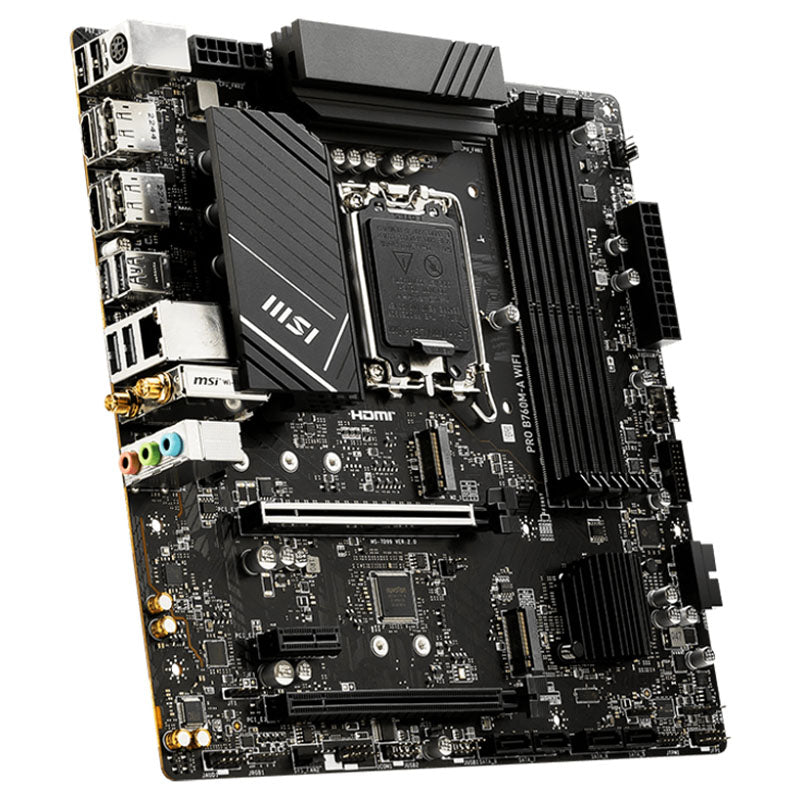 MSI Pro B760M-A WiFi, Intel B760 Mainboard - Sockel 1700, DDR5