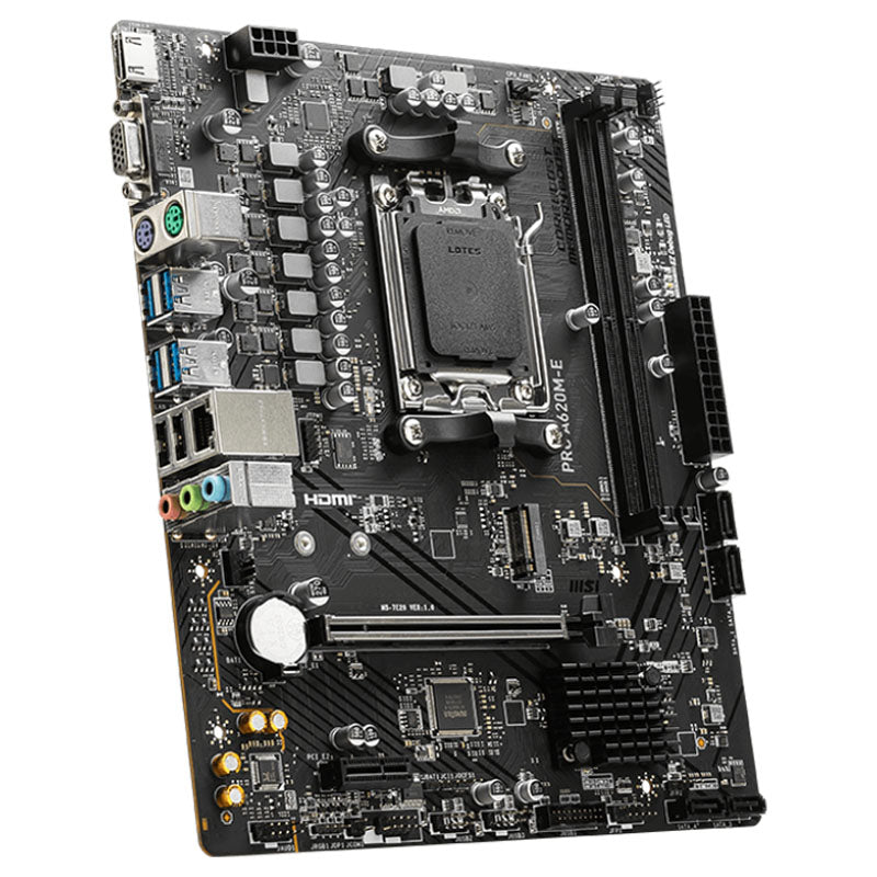 MSI Pro A620M-E, AMD A620 Mainboard - Sockel AM5, DDR5