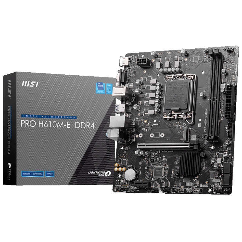 MSI Pro H610M-E DDR4, Intel H610 Mainboard - Sockel 1700, DDR4