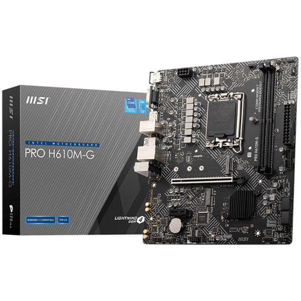 MSI Pro H610M-G, Intel H610 Mainboard - Sockel 1700, DDR5
