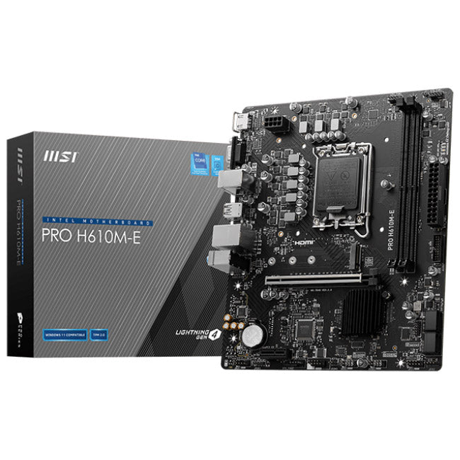 MSI Pro H610M-E, Intel H610 Mainboard - Sockel 1700, DDR5