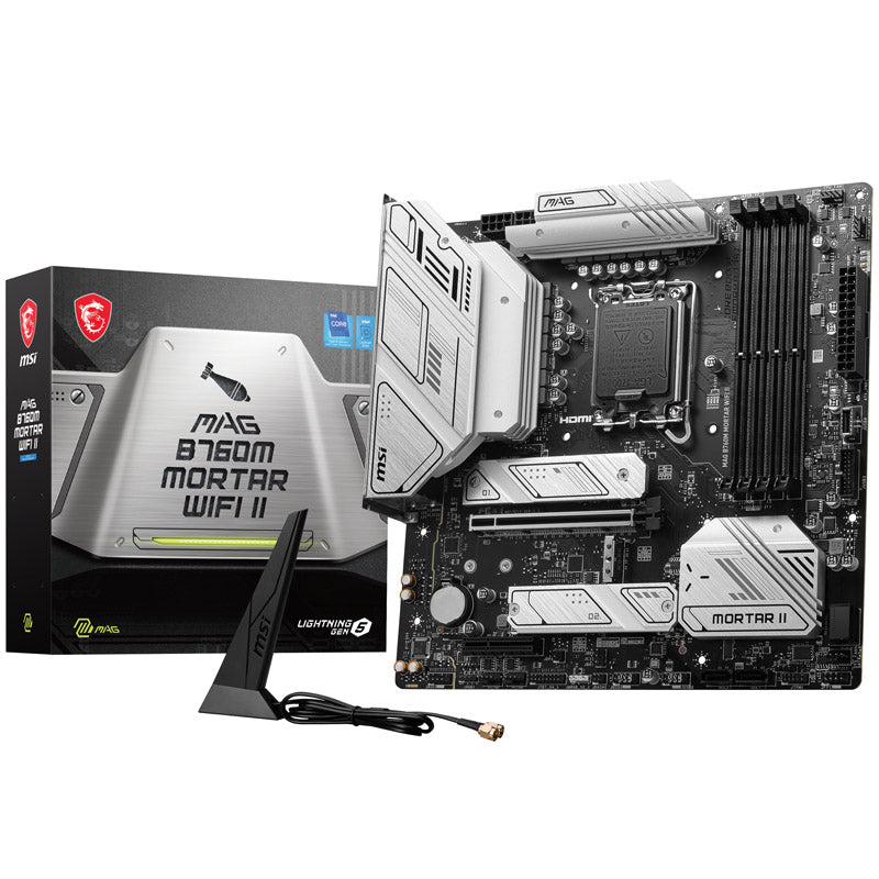 MSI MAG B760M Mortar WiFi II, Intel B760 Mainboard - Sockel 1700, DDR5