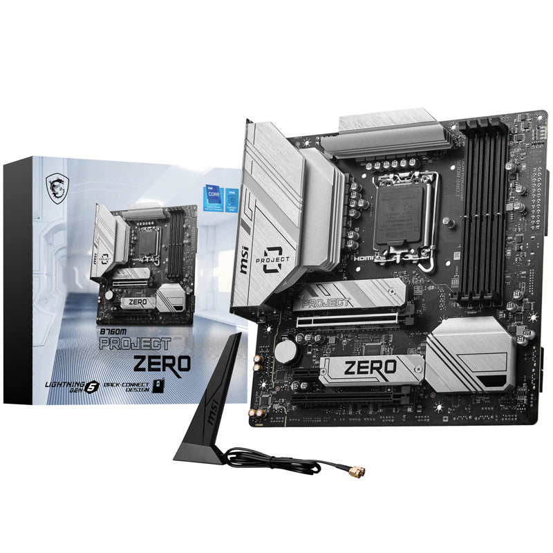 MSI Pro B760M Project Zero, Intel B760 Mainboard - Sockel 1700, DDR5, Back-Connect-Design