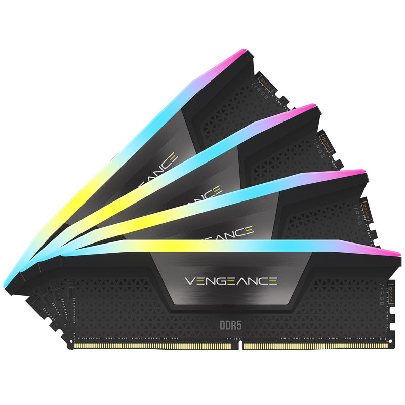 Corsair Vengeance RGB, DDR5-6400, Intel XMP 3.0, CL32 - 64 GB Quad-Kit, schwarz