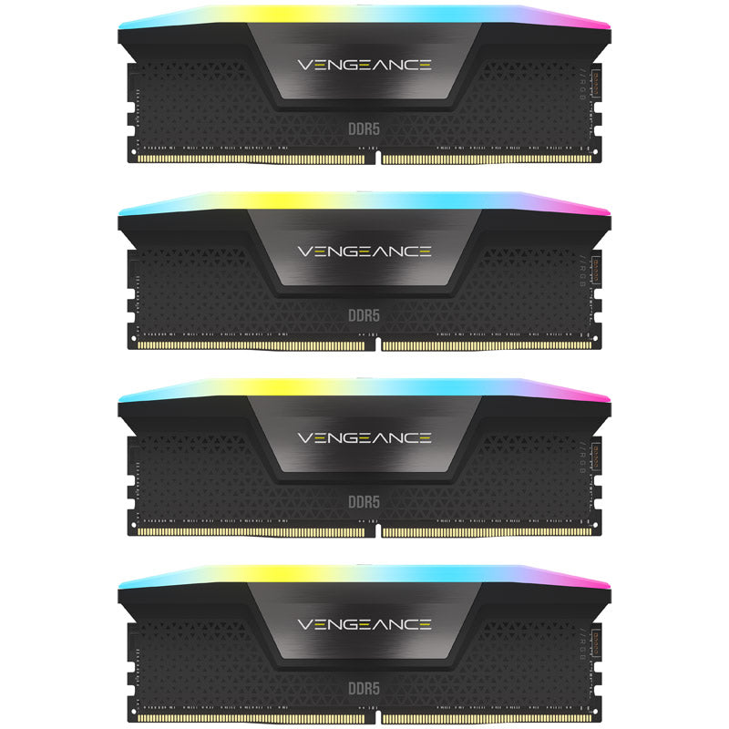 Corsair Vengeance RGB Noir DDR5-6200 CL32 64 Go (4x16 Go)