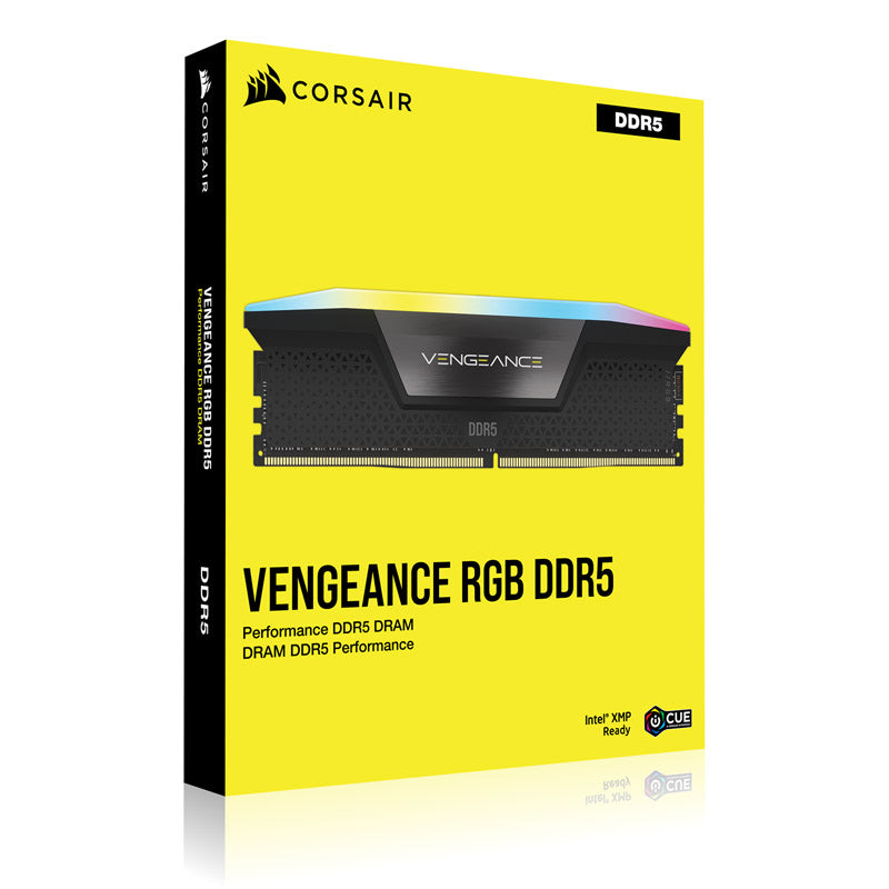 Corsair Vengeance RGB Noir DDR5-6200 CL32 64 Go (4x16 Go)