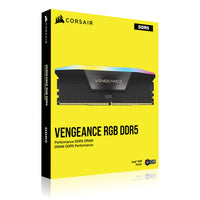 Corsair Vengeance RGB Noir DDR5-6200 CL32 64 Go (4x16 Go)
