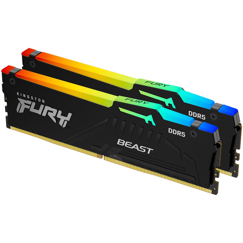 Kingston Fury Beast RGB, DDR5-5600 CL40, Intel XMP 3.0 - 16 GB Dual-Kit
