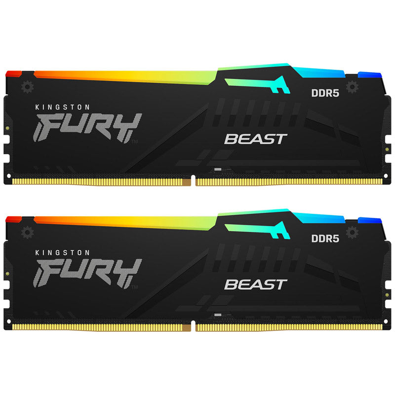 Kingston Fury Beast RGB, DDR5-5600 CL40, Intel XMP 3.0 - 16 GB Dual-Kit