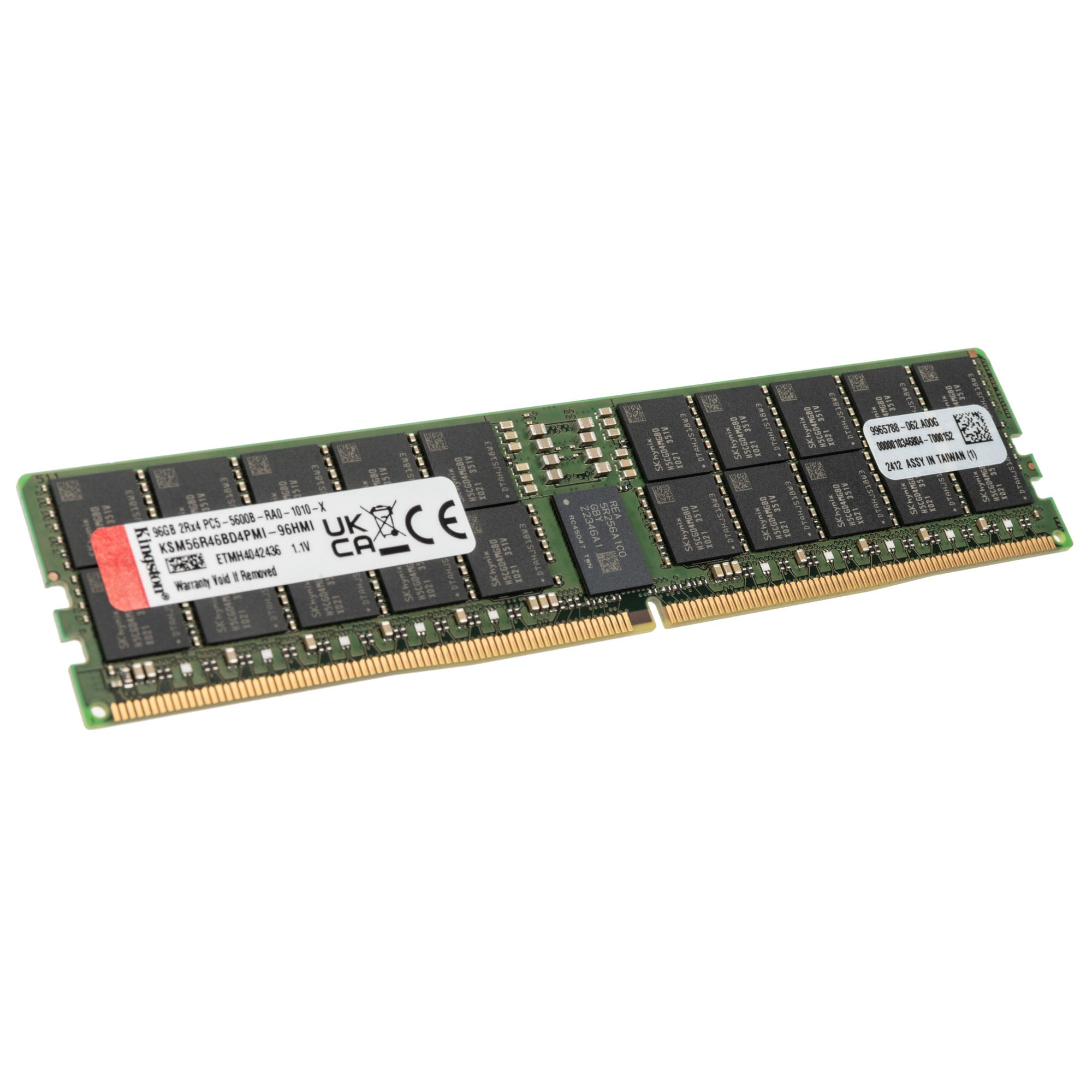 Kingston Server Premier RDIMM, DDR5-5600, CL46, ECC reg. - 96 GB