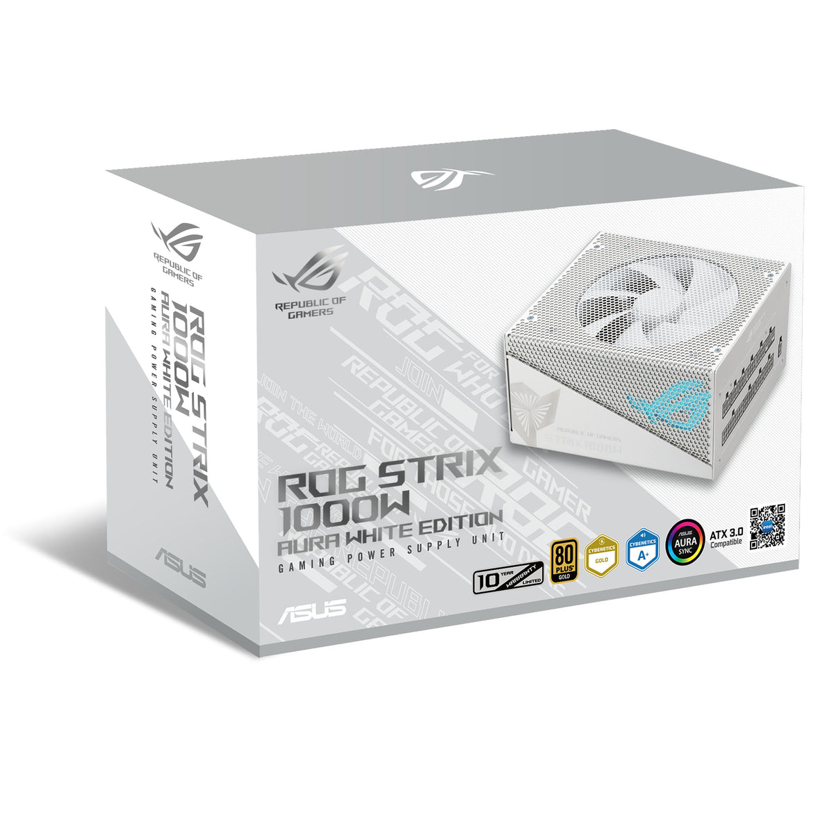 ASUS ROG Strix 1000W Gold Aura, 80 PLUS Gold Netzteil, modular, PCIe 5.0 - 1000 Watt, weiß