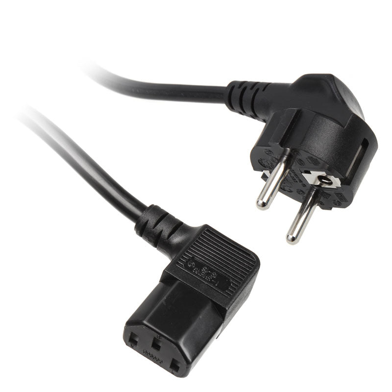 Kolink Netzkabel SchuKo auf Kaltgerätestecker C13, 90 Grad - 1,8m