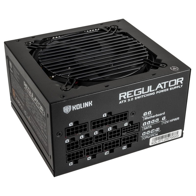 KOLINK Regulator Noir ATX 850W Entièrement Modulaire Certifié 80+ Or