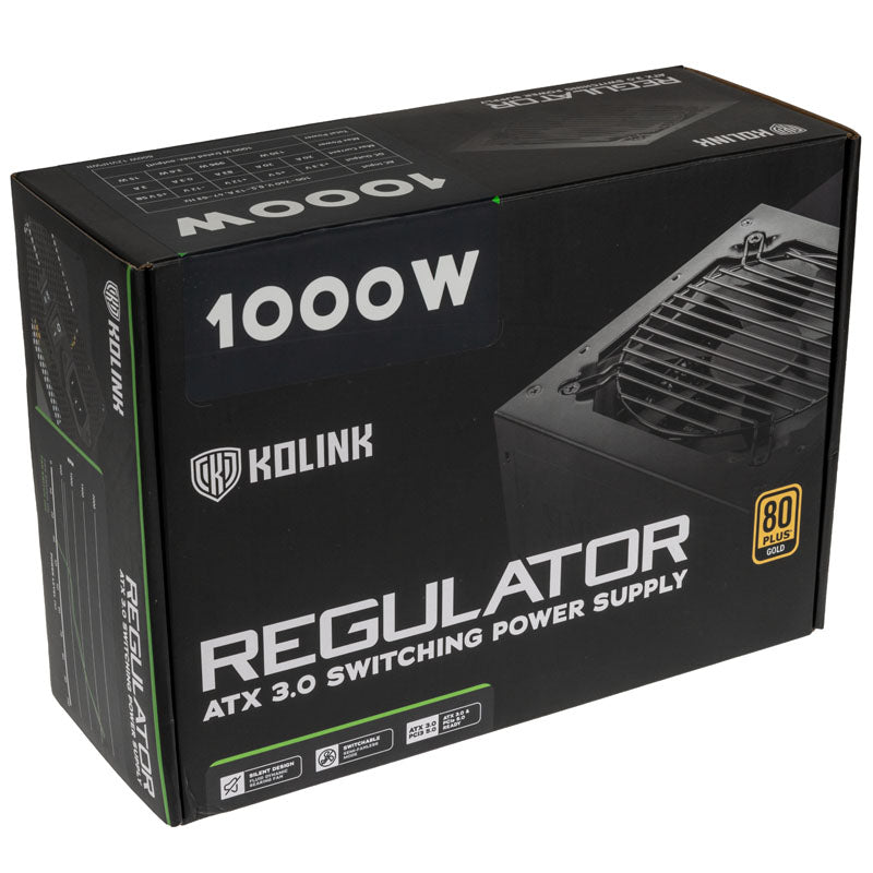 KOLINK Régulateur ATX 1000W entièrement modulaire certifié 80+ Or